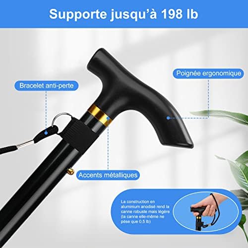 Vue 4 de Supregear Canne Pliante Hauteur