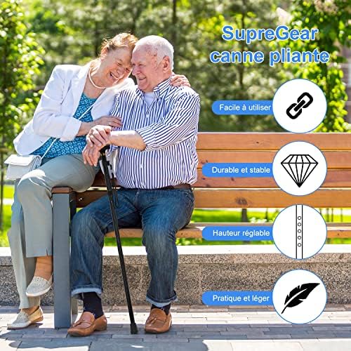 Vue 6 de Supregear Canne Pliante Hauteur