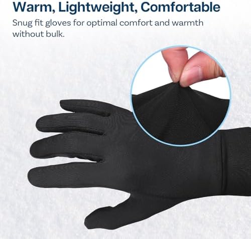 Vue 3 de Gants Dhiver Antiderapant Et