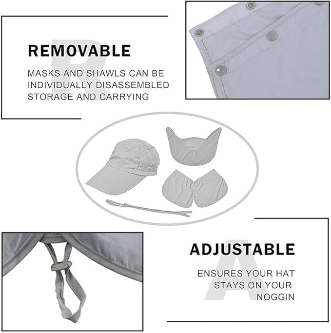 Vue 5 de Casquette De Protection Antiuv