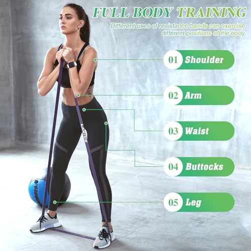 Vue 4 de Pcs Elastique Musculation Elastique
