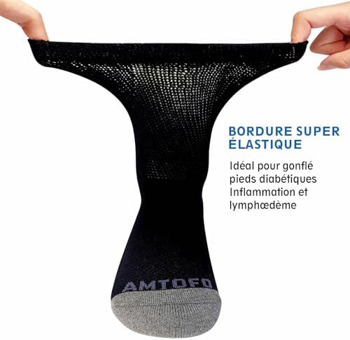 Vue 4 de Chaussettes Diabetiques Coton Homme