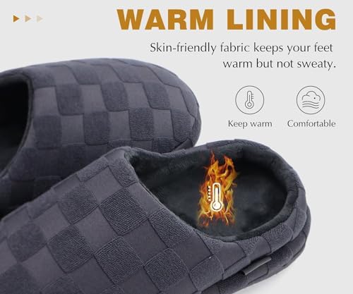 Vue 7 de Hommes Chaussons Confortables Rembourrage