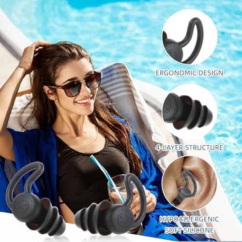 Vue 3 de Bouchons Doreilles De Natation