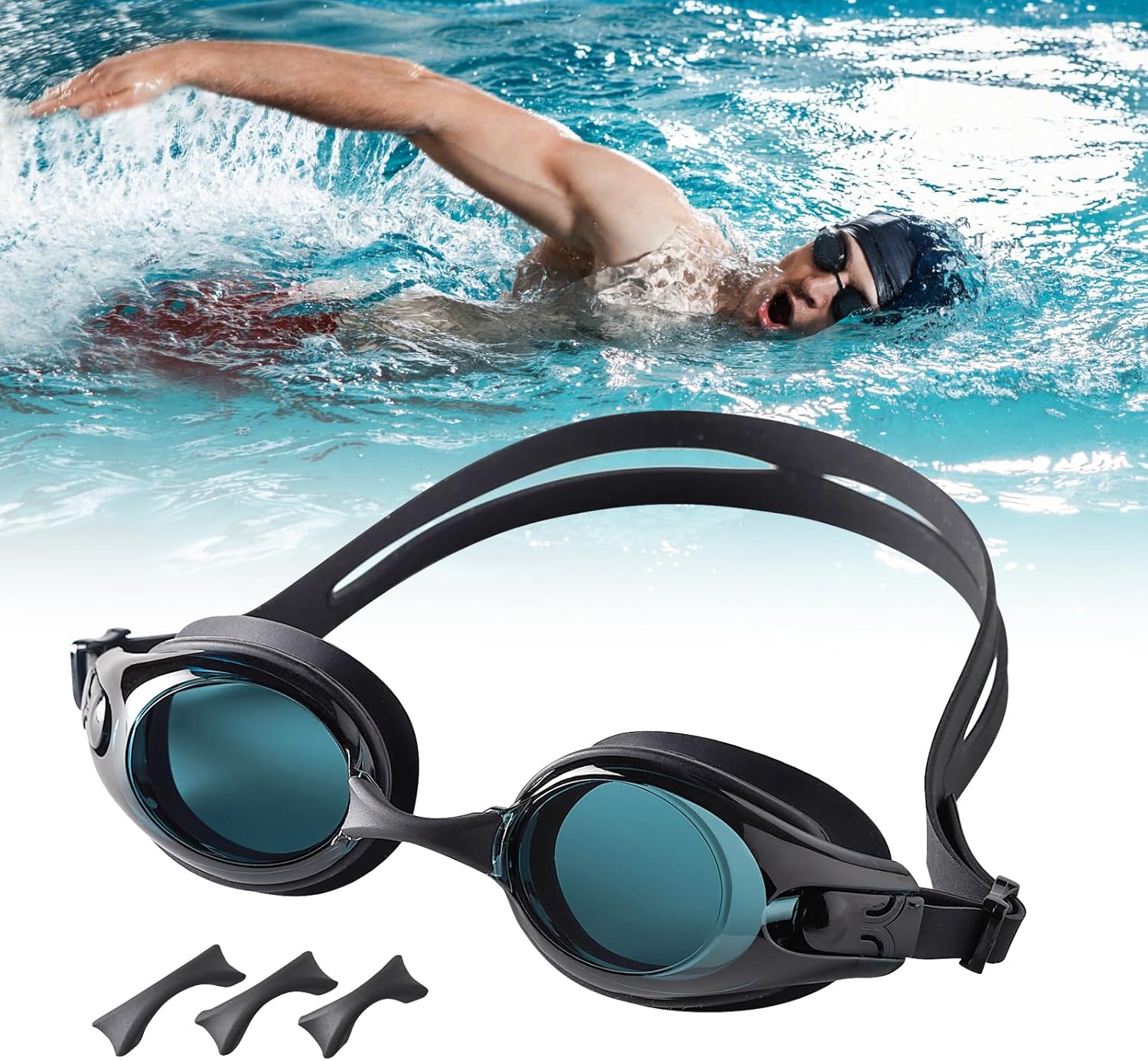 Vue 1 de Lunettes De Natation Avec