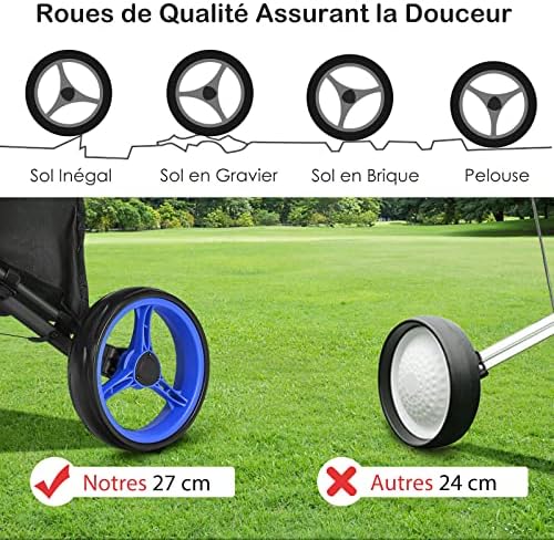 Vue 4 de Goplus Chariot De Golf