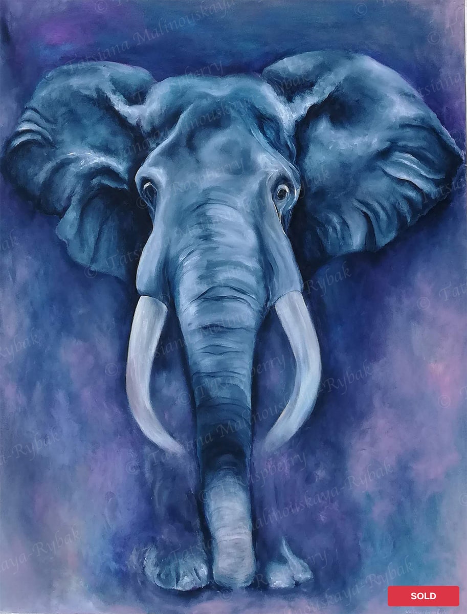 Elephant. 2021. Oil on canvas. 50x70 cm