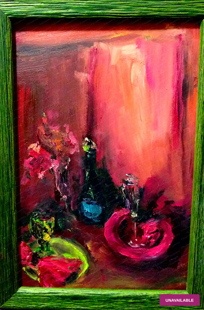 Loneliness of two. 2017. Canvas Oil. 20x15 cm