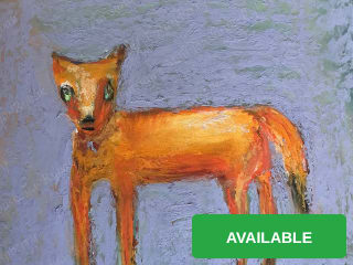 [TR-OILP-2026-001] Fox. 2026. Oil pastel, paper. 15x21 cm