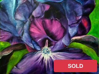 Iris purple. 2016. Oil on canvas. 60x50 cm