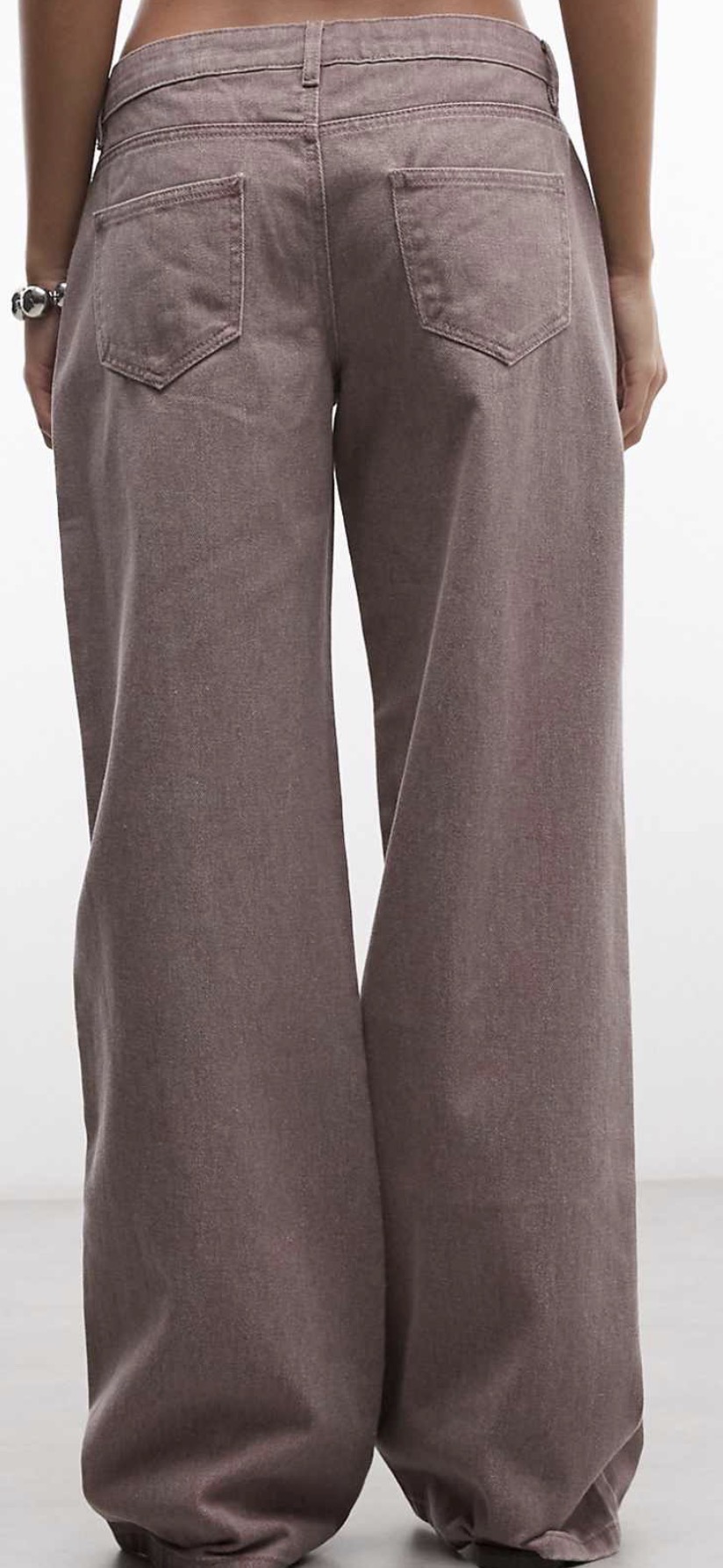 Daisy Street low rise boyfriend jeans in mauve