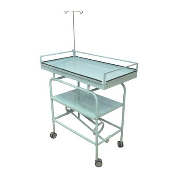 VNG baby bassinet trolley with integrated oxygen cylinder rack for neonatal care