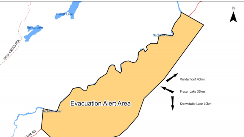 Evacuation alert issued for Cutoff Creek fire | CKPG Today
