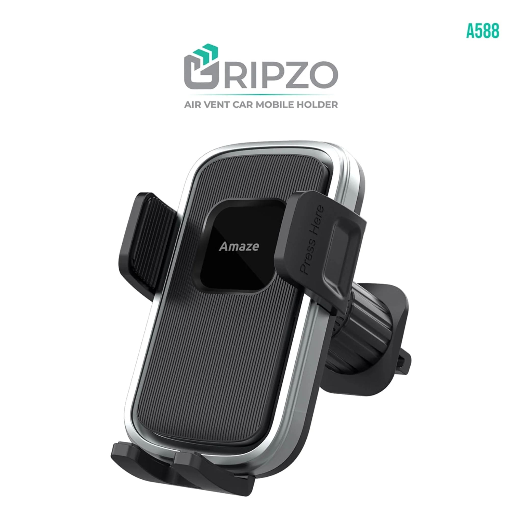 A588 Gripzo Air Vent Car Mobile Holder - Black