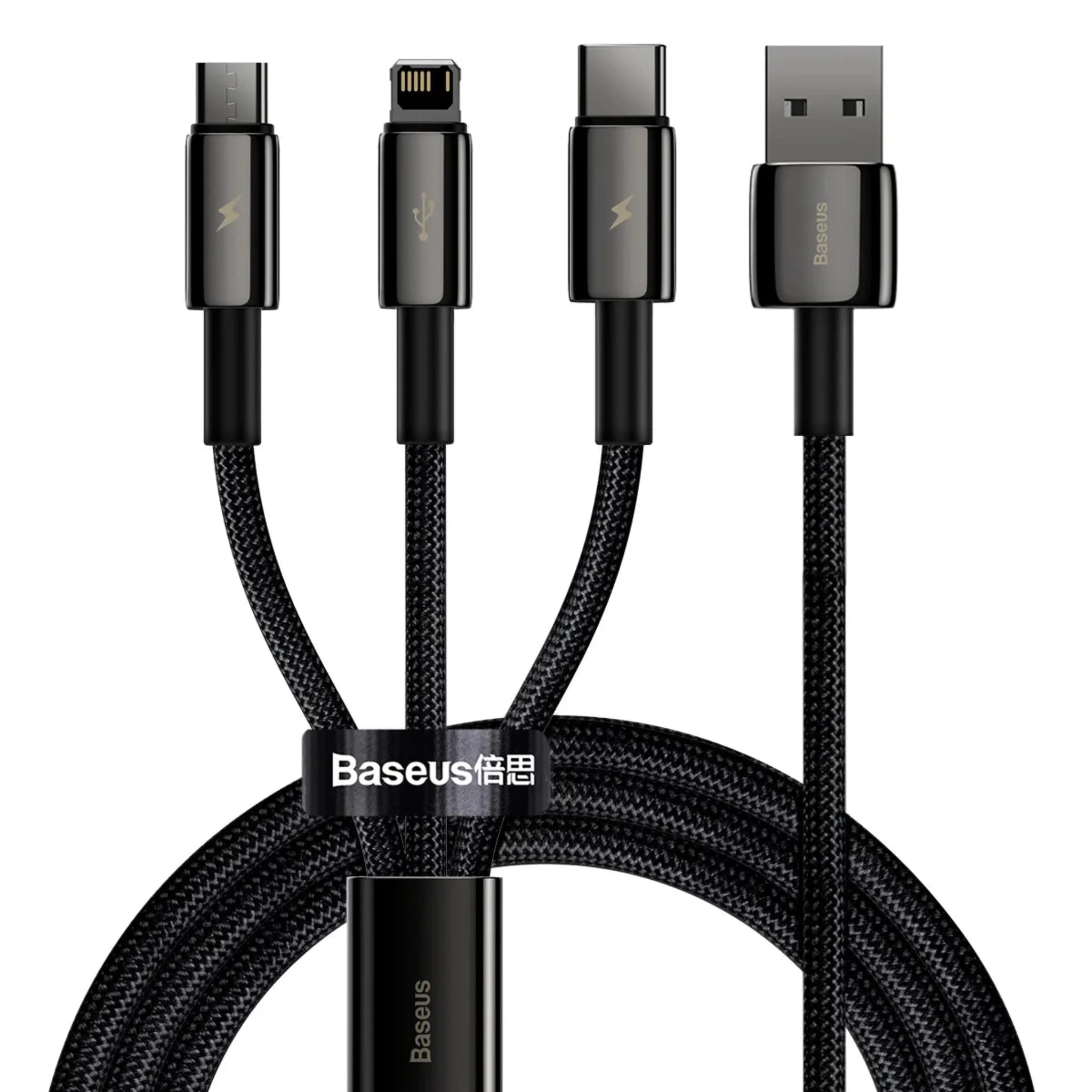 Baseus Tungsten Gold 3-in-1 Fast Charging Data Cable