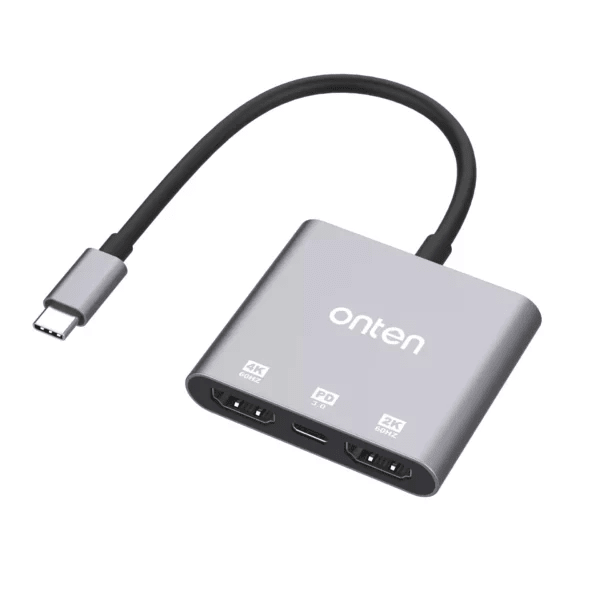 Onten Type-C to Dual HDMI 4K Adapter with Power Delivery