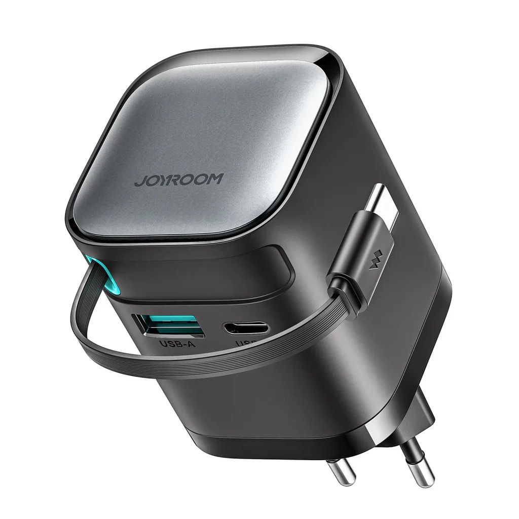 Joyroom 65W Gan Charger with Retractable Cable