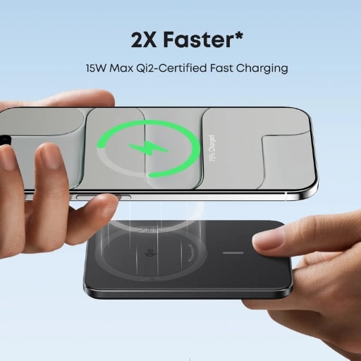 Anker Nano Power Bank 5K demonstrating MagSafe compatibility and efficient charging.