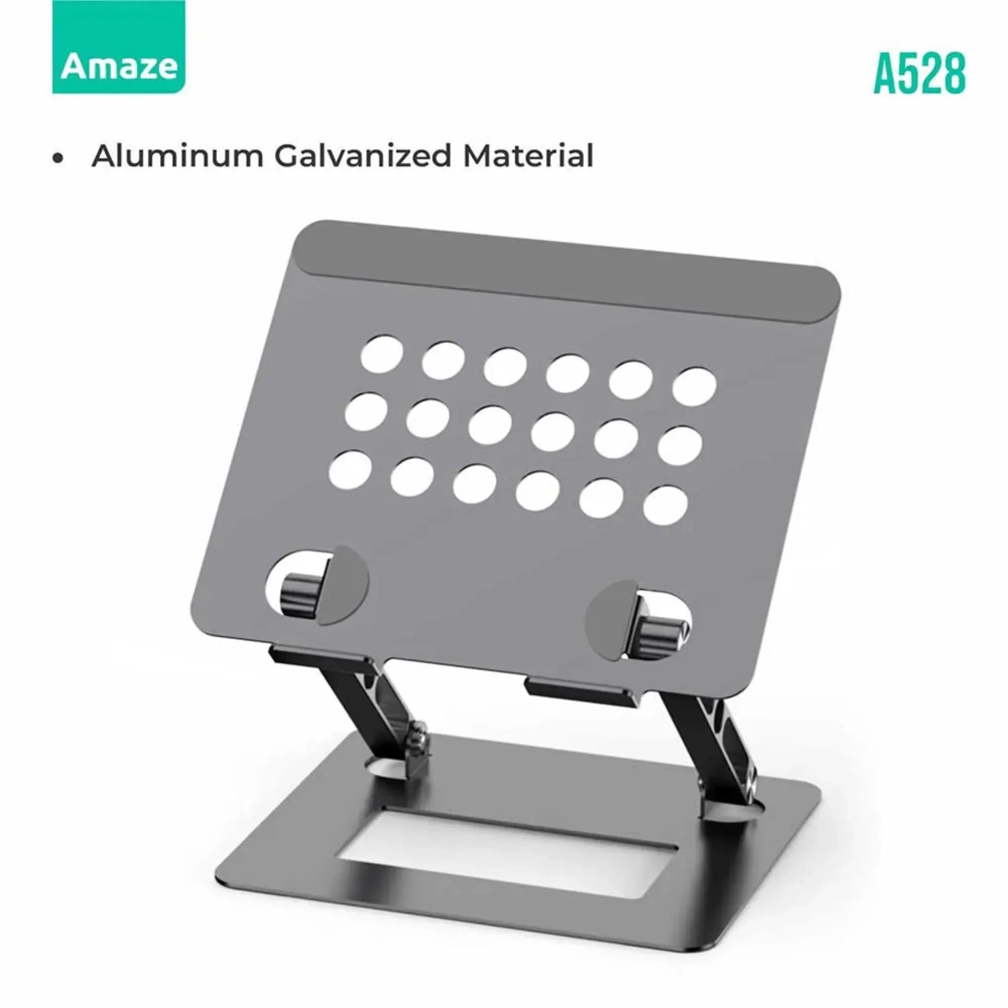 Amaze A528 Aluminum Metal Laptop Stand – Gray image at Digital Dukkan