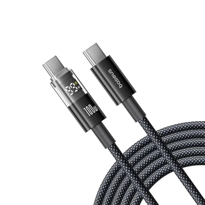 BASEUS Display 2 Fast Charging Data Cable USB-C to USB-C 100W 2M image at Digital Dukkan