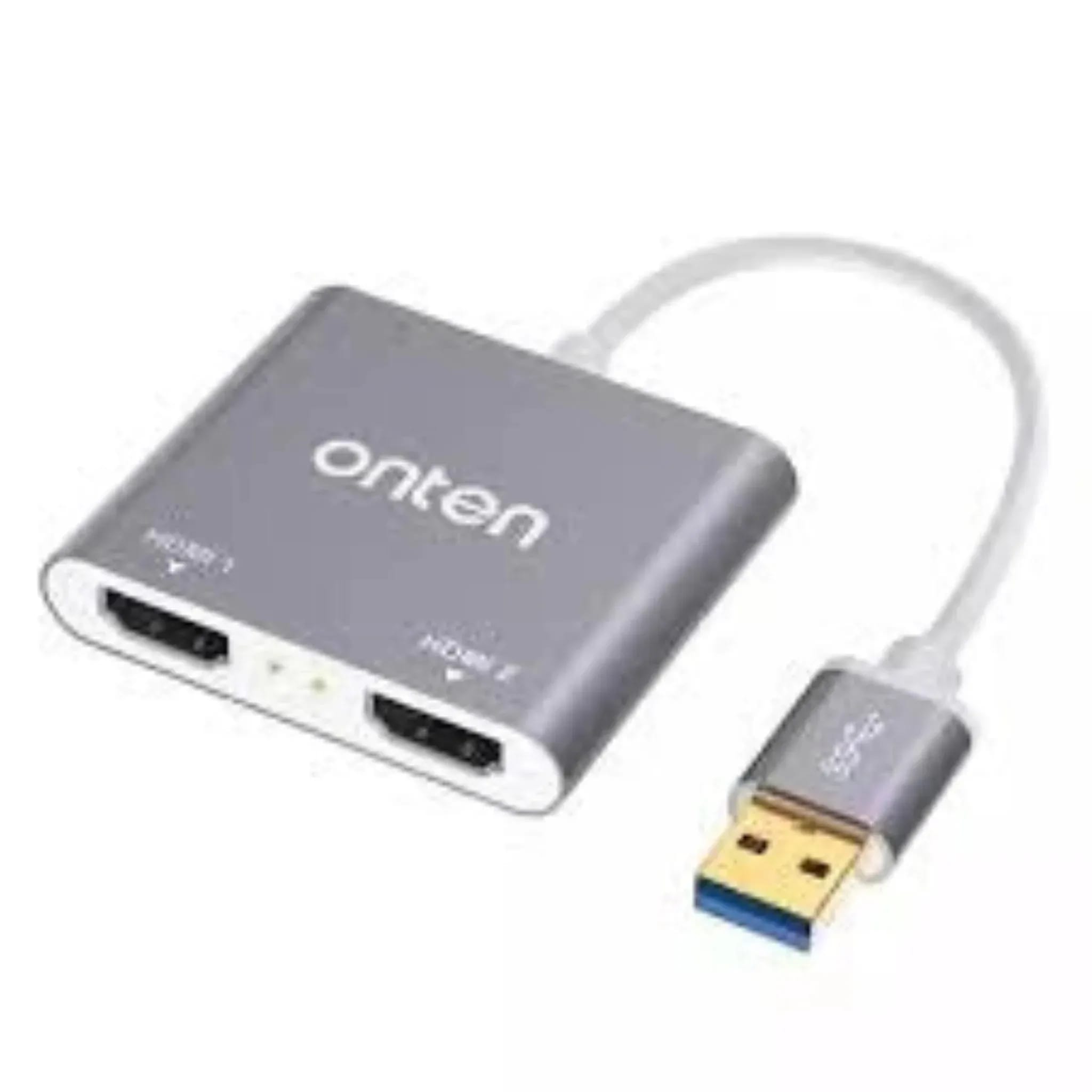 Onten 59175 USB 3.0 to Dual HDMI Adapter – image at Digital Dukkan