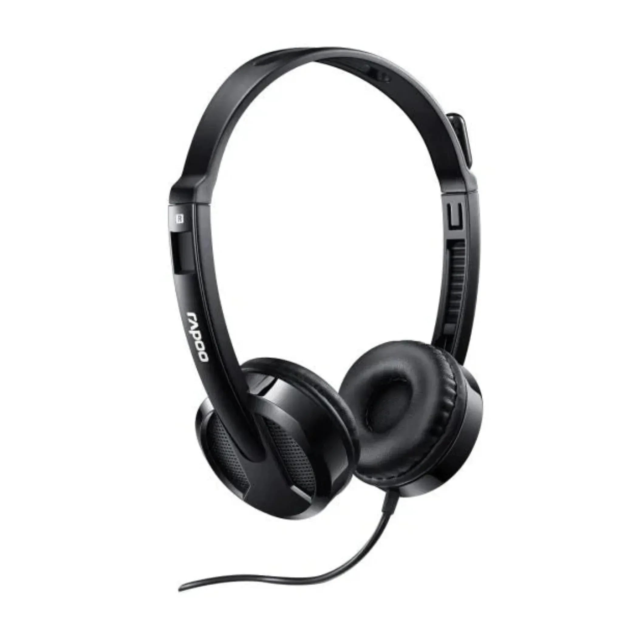RAPOO H100 Wired Stereo Headset Black image at Digital Dukkan