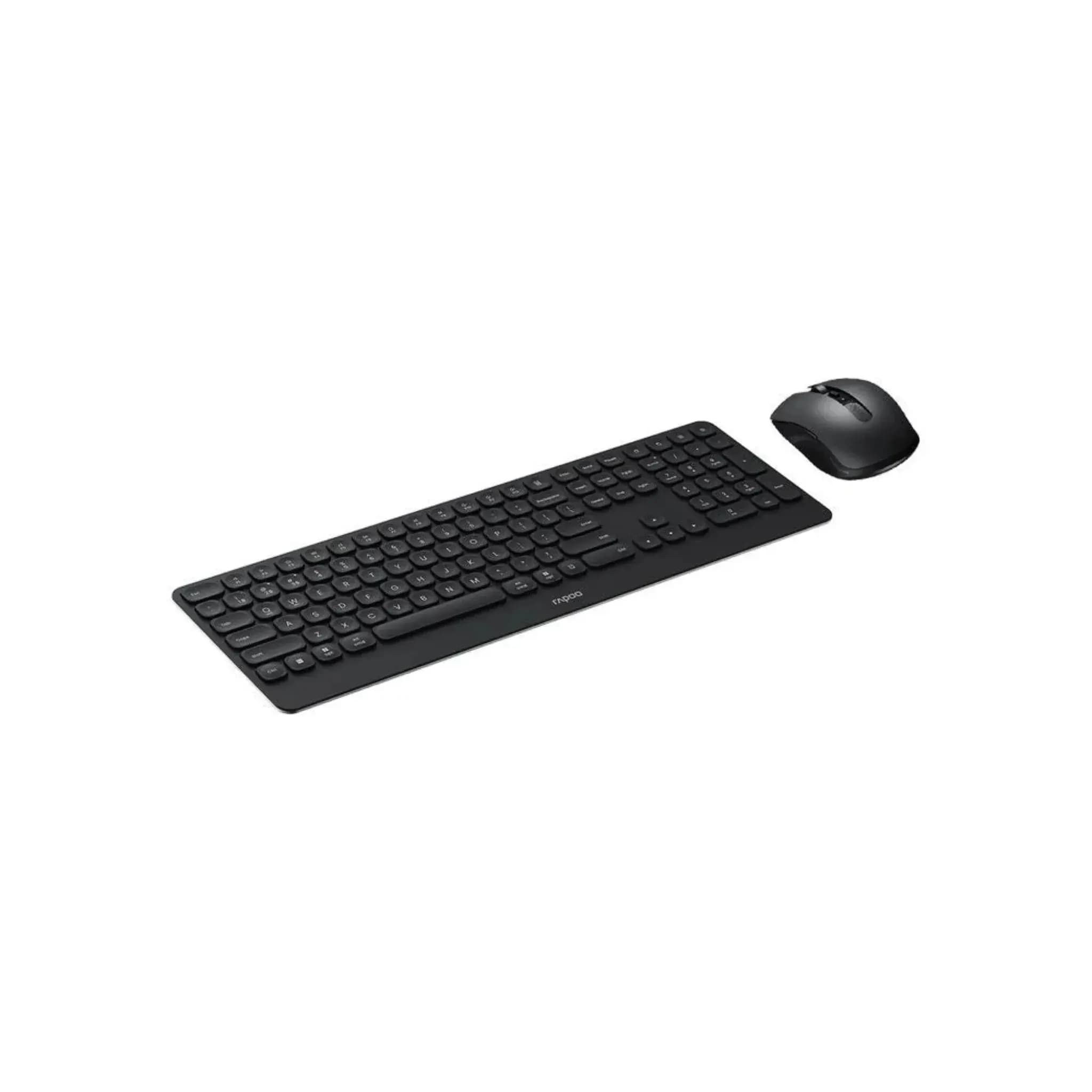 RAPOO 9510M Multi‑mode Wireless Mouse & Keyboard US Dark Grey image at Digital Dukkan