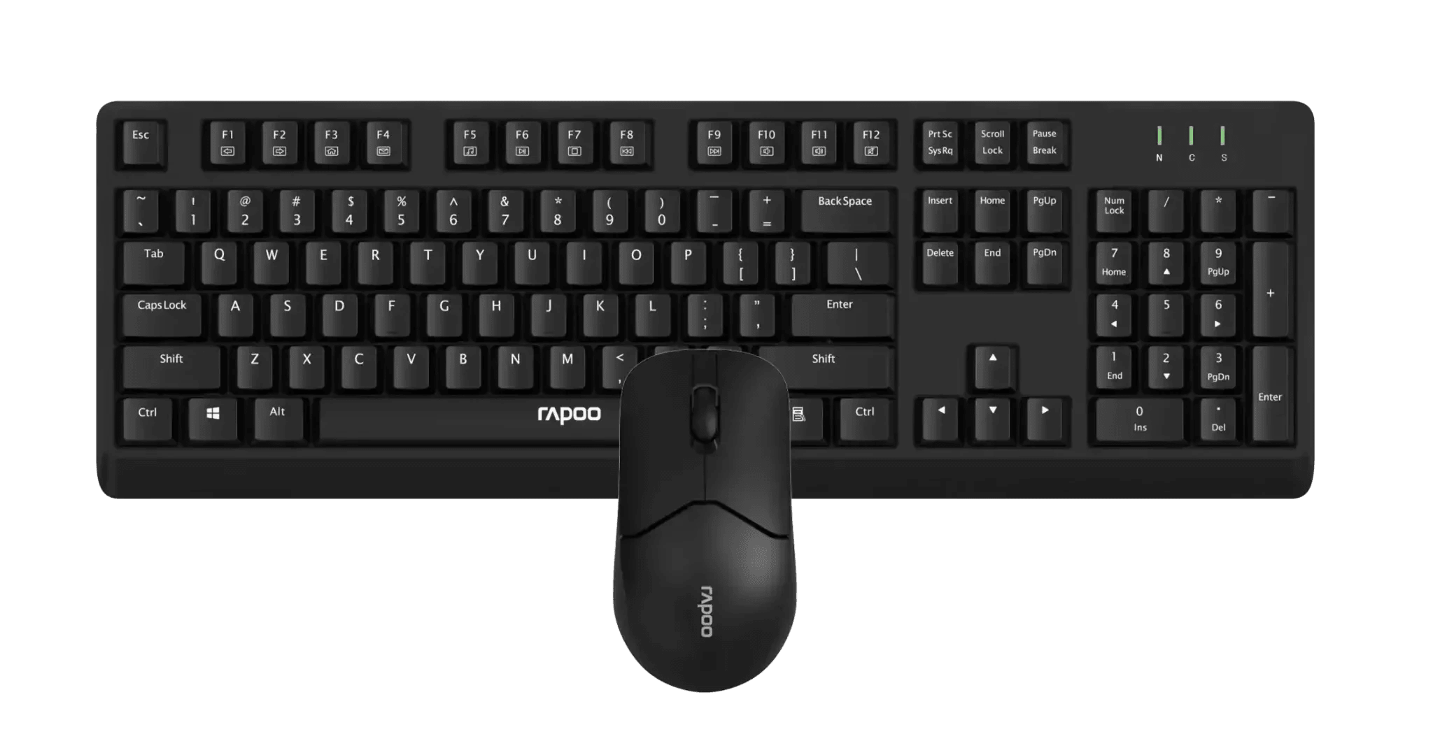 RAPOO X1500 Pro Wireless Mouse & Keyboard Combo US Black image at Digital Dukkan