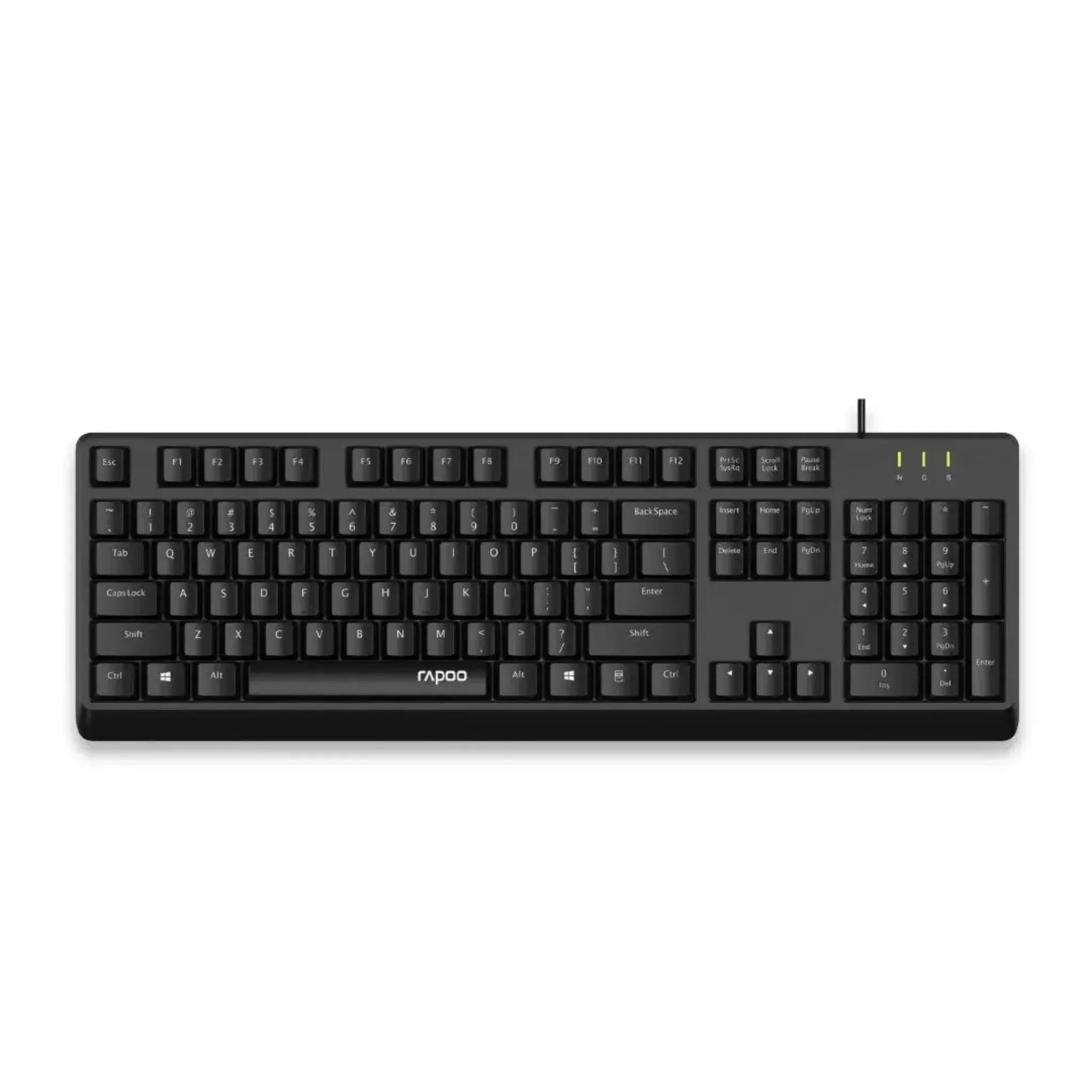 RAPOO NK1900 Wired Keyboard US_Black – image at Digital Dukkan