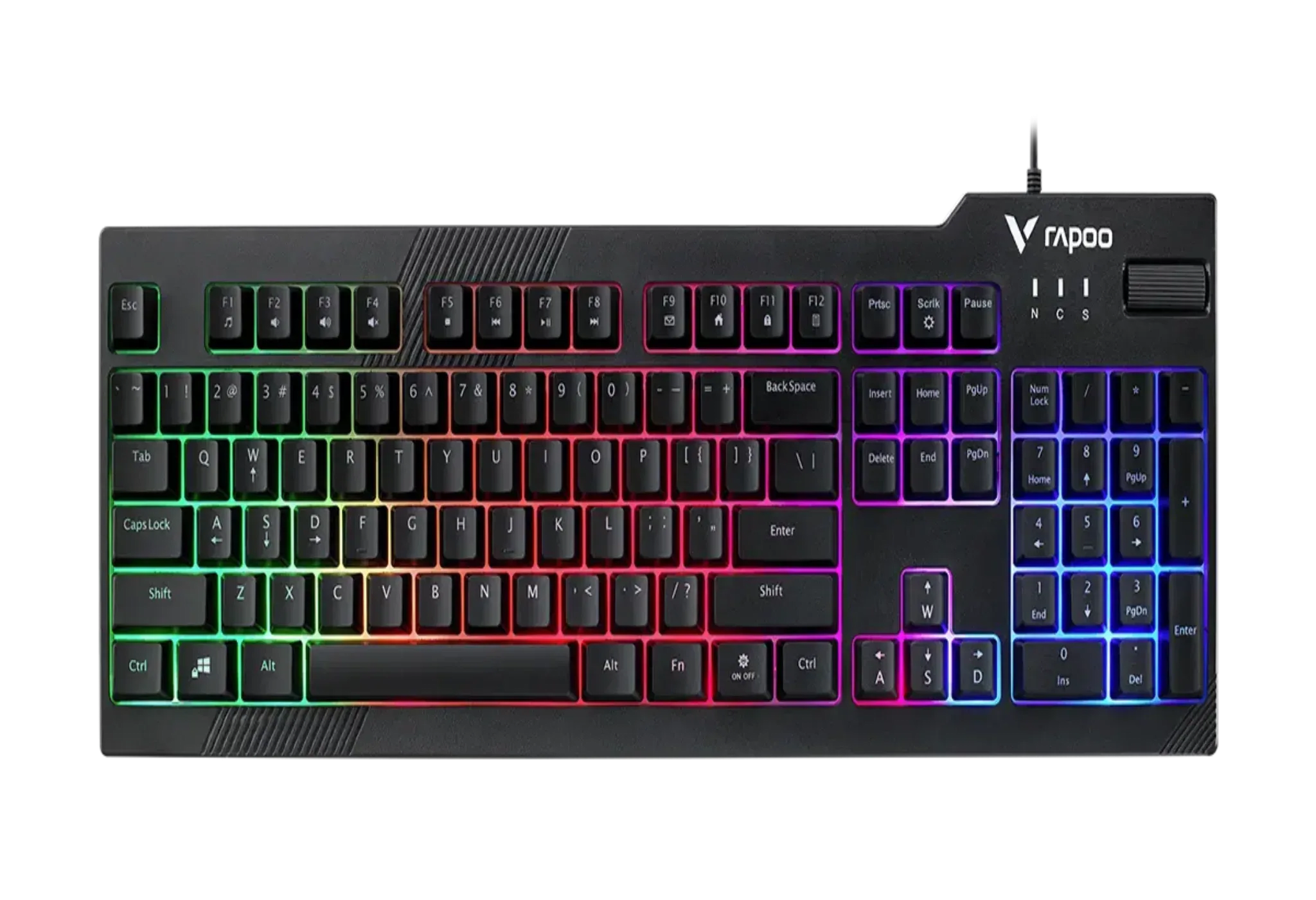 RAPOO V50S Backlit Gaming Keyboard US_Black – image at Digital Dukkan