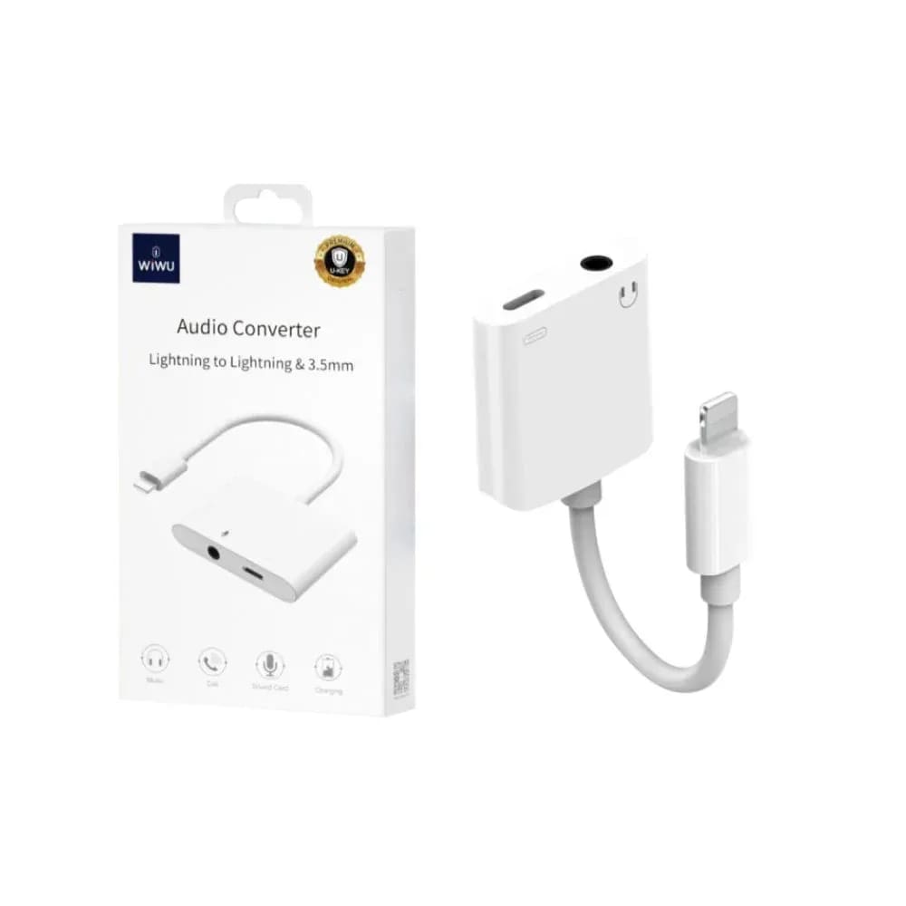 Wiwu LT01 Pro 2 in 1 Lightning Adapter image at Digital Dukkan