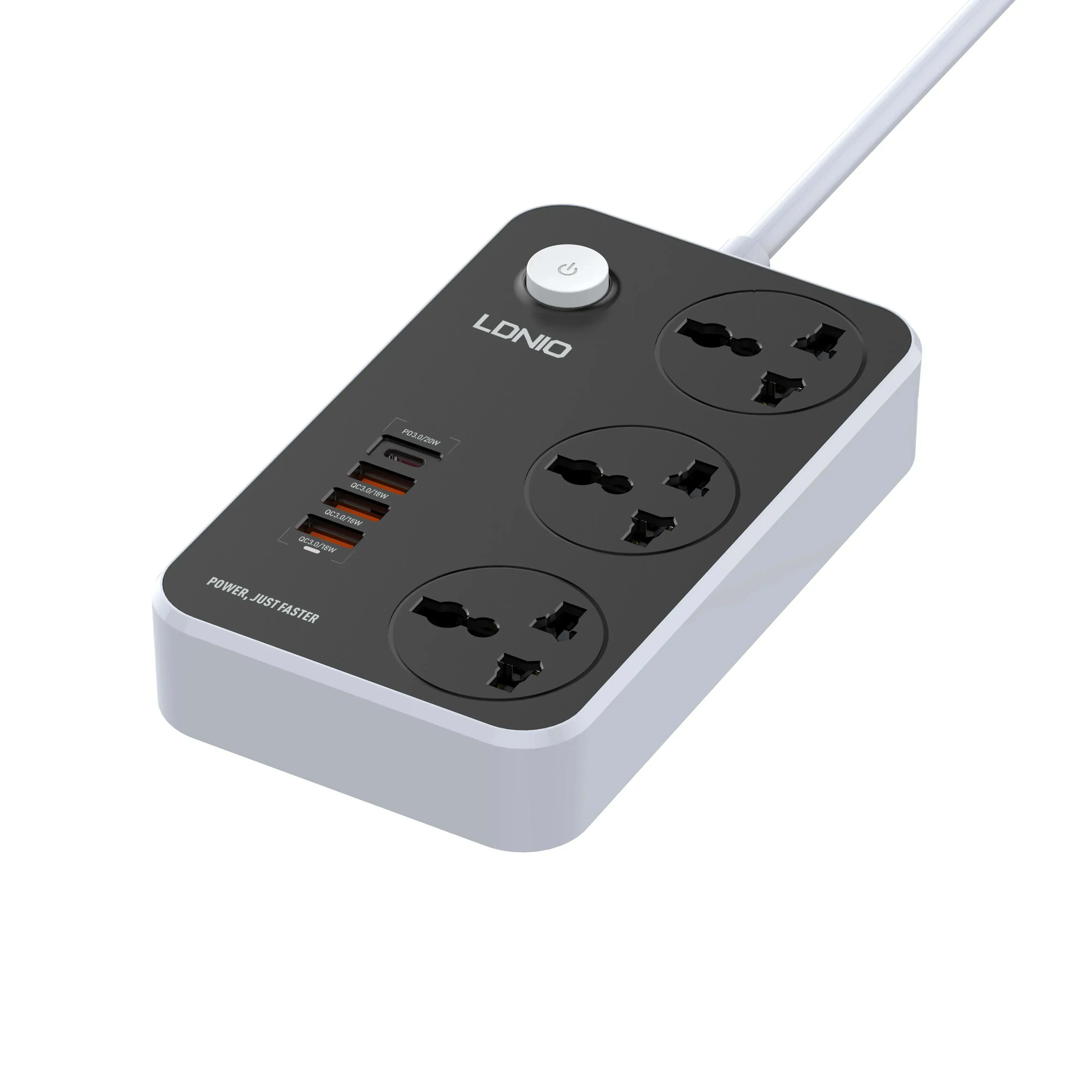 LDNIO SC3412 Fast Charging Power Extension With 20W USB-C PD Port image at Digital Dukaan