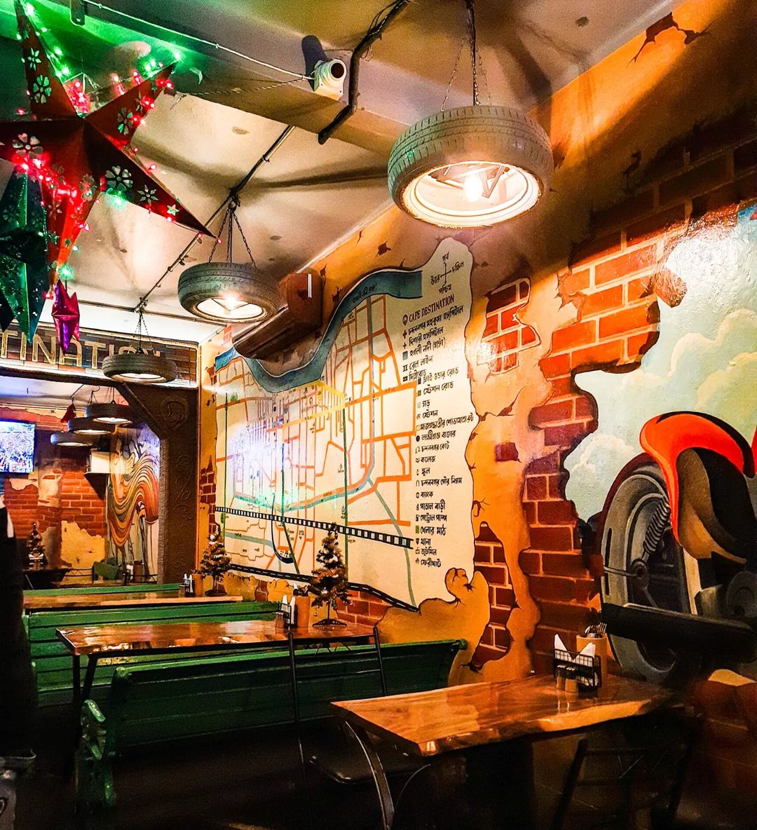 Warm vintage café