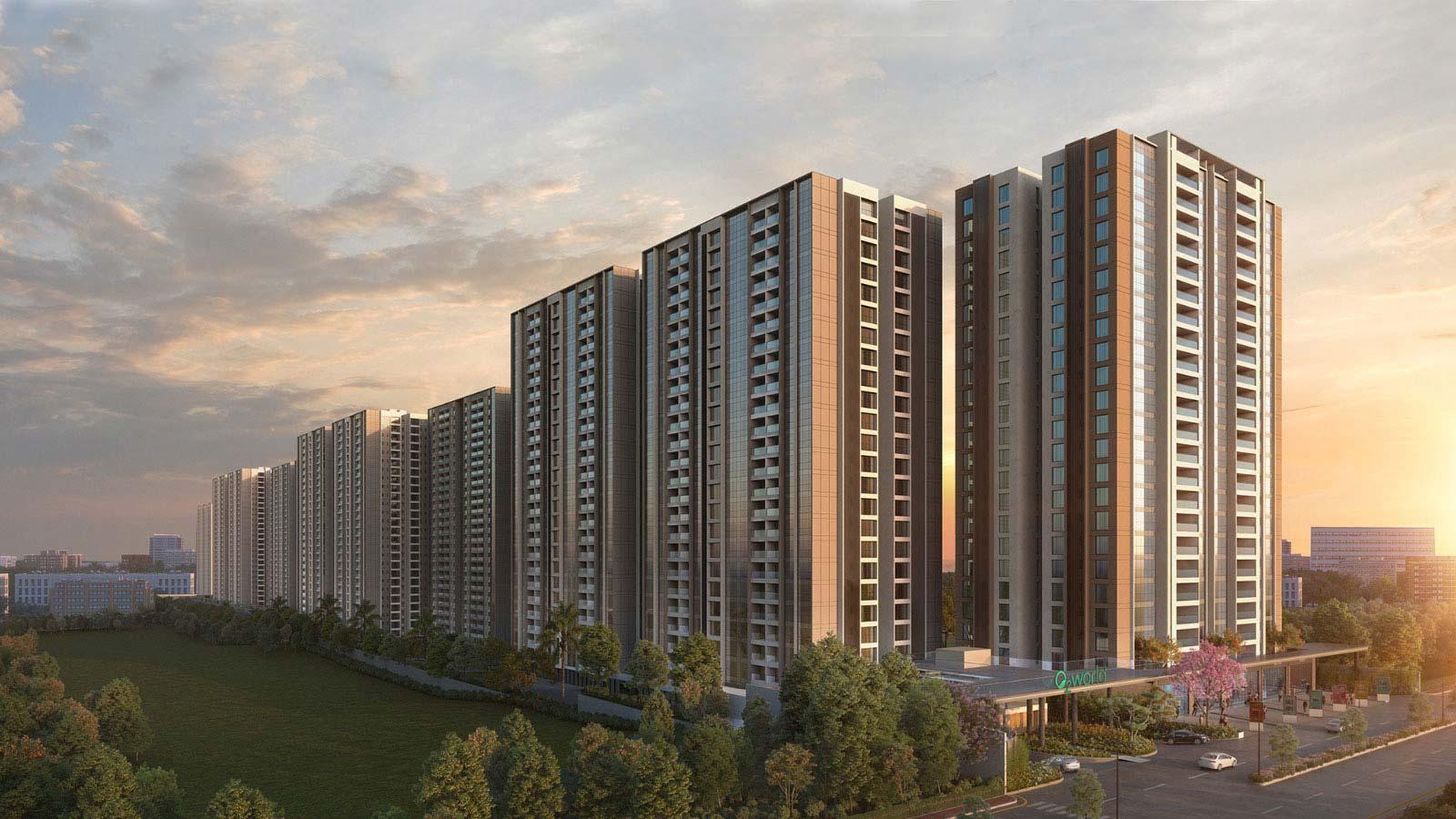 Residential high-rise apartments in Hinjewadi, Pune