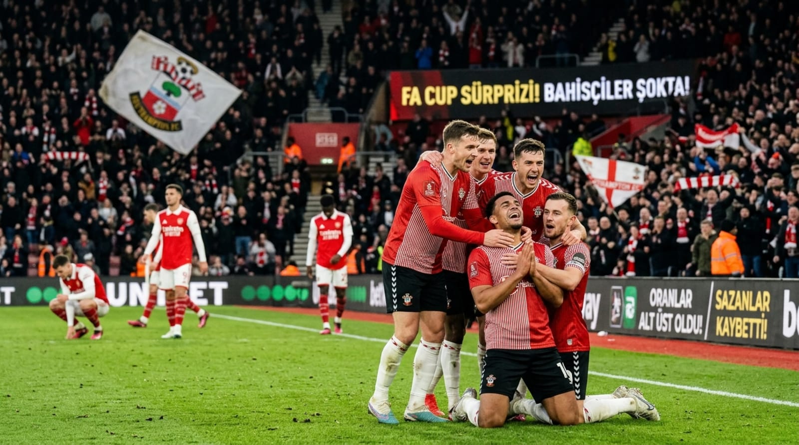 Southampton Arsenal'i Devirdi! FA Cup'ta Dev Şok, Bahisçiler Çıldırdı!