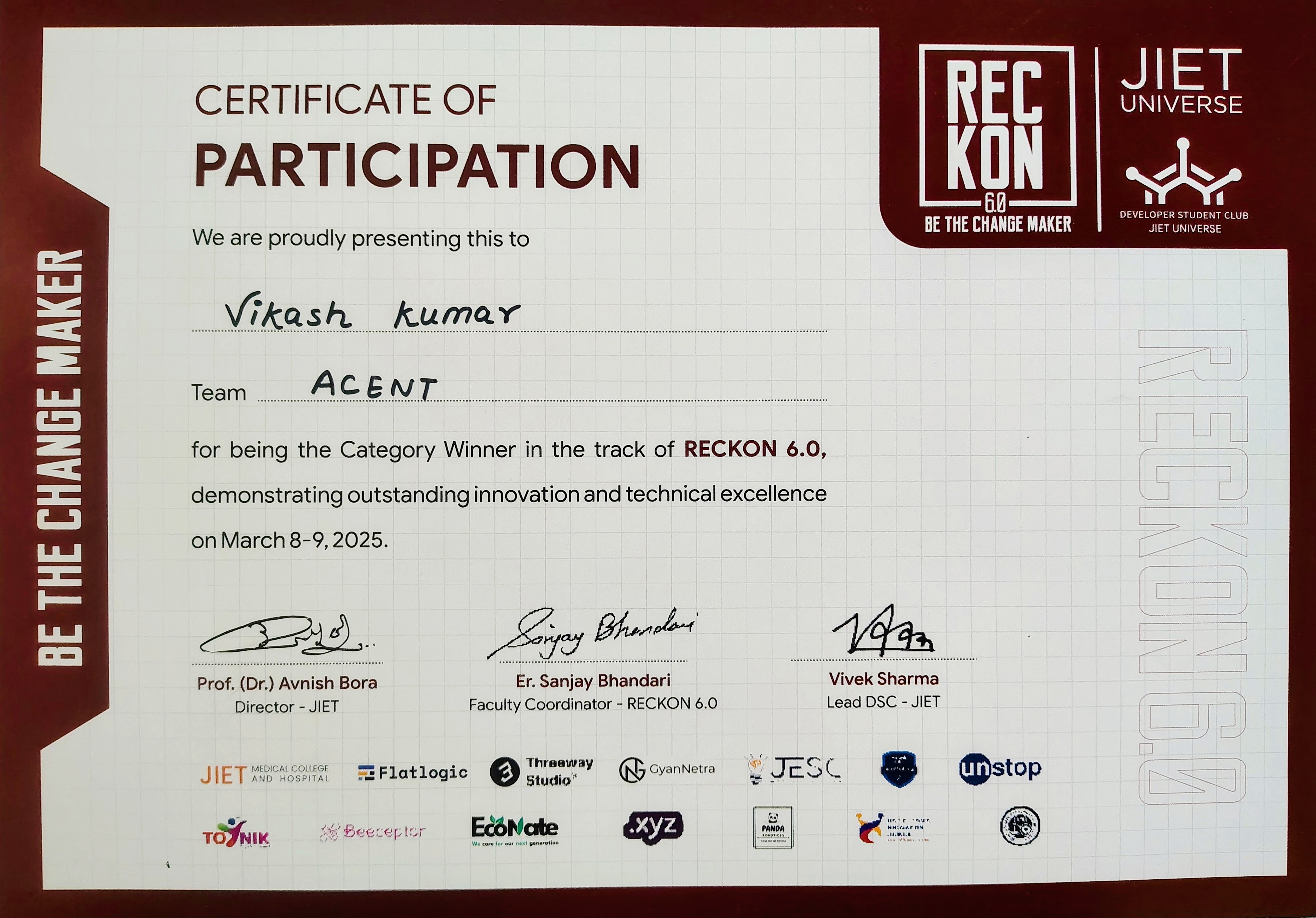 Recon 6.0 Hackathon