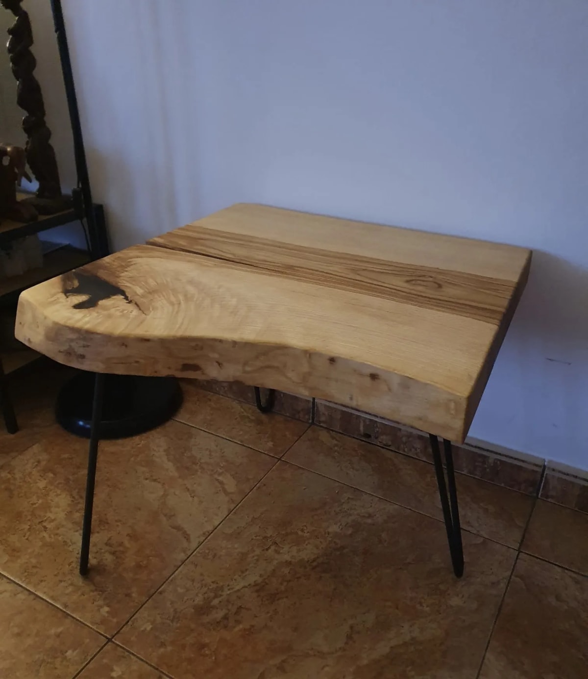 Scaun de bucătărie din nuc masiv cu spătar ergonomic