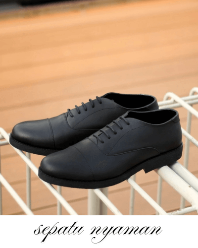 Thumbnail AlphaMan x Kenzio Oxford 01 Black 2 sepatu nyaman