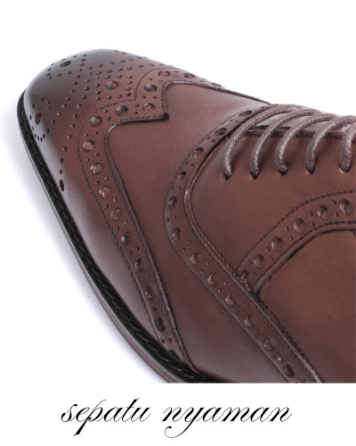 Thumbnail 4 dengan Sepatu Koku Footwear Zeus Brown Wingtip Brogue