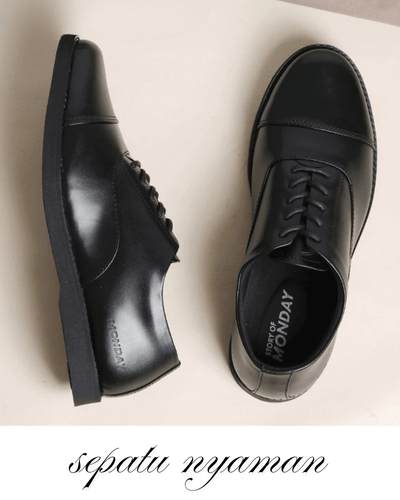 Gambar utama Monday Oxford Black Genuine Leather
