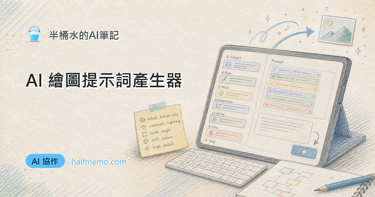 AI 繪圖提示詞產生器