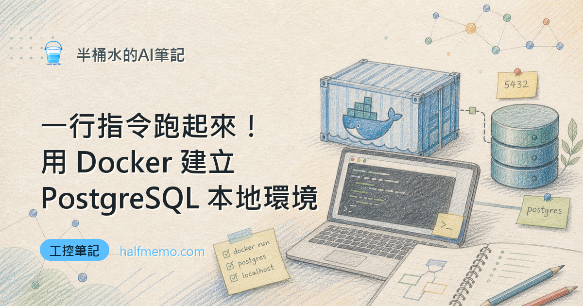 一行指令跑起來！用 Docker 建立 PostgreSQL 本地環境