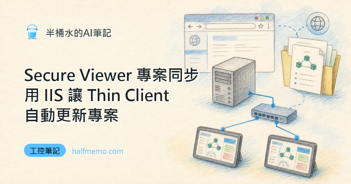 Secure Viewer 專案同步設定：用 IIS 讓 Thin Client 自動更新 AVEVA Edge 專案