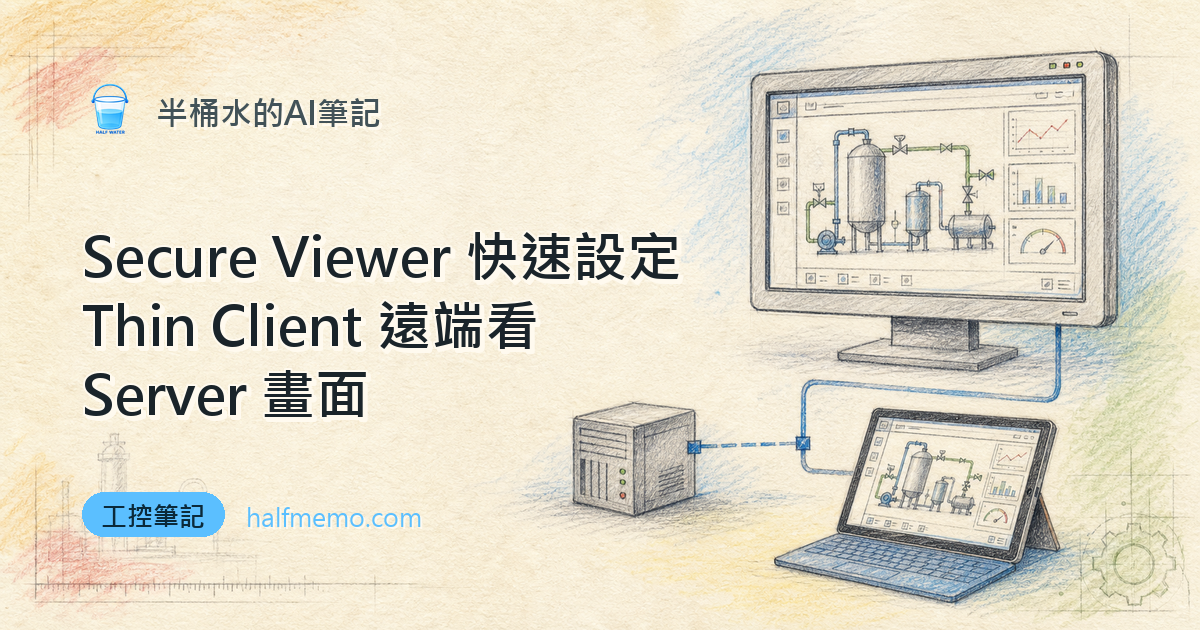 AVEVA Edge Secure Viewer 快速設定：Thin Client 遠端看 Server 畫面