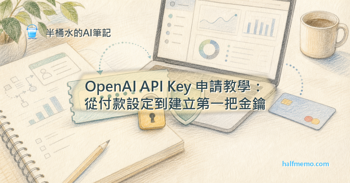 OpenAI API Key 申請教學：從付款設定到建立第一把金鑰