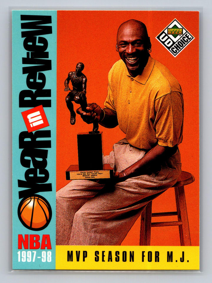 1997-98 Upper Deck UD Choice Michael Jordan MVP Season for M.J. card