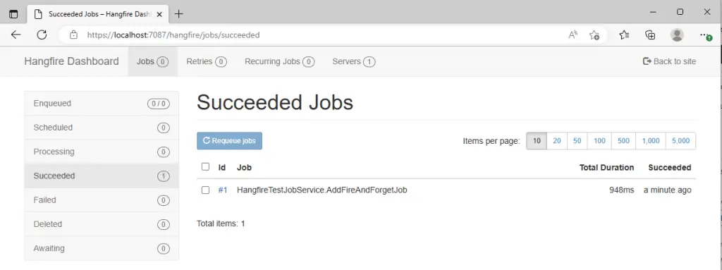 Fire and Forget Job