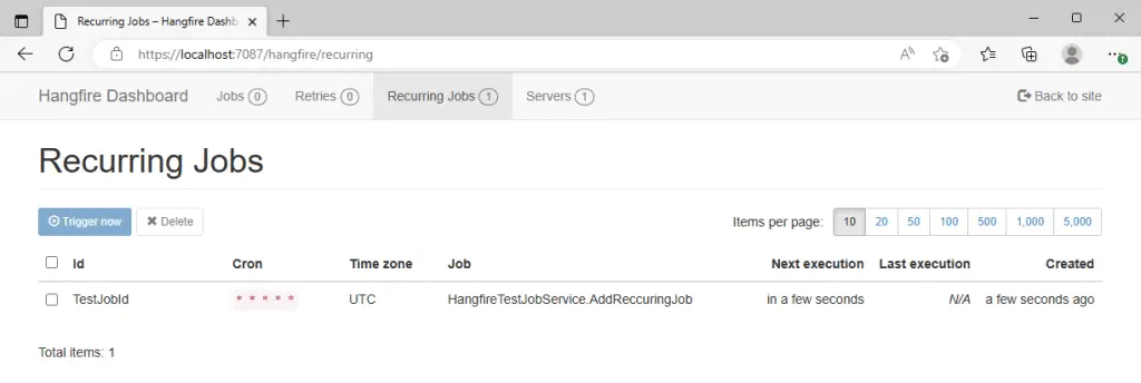 Recurring Job