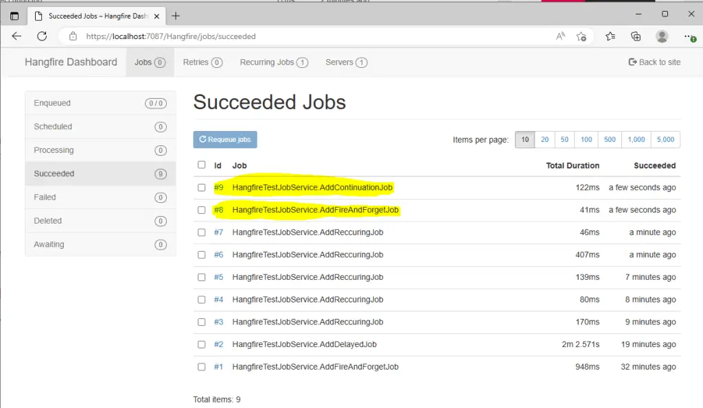 Continuation Job