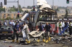 Photo of another bus explosions from the second Intifada